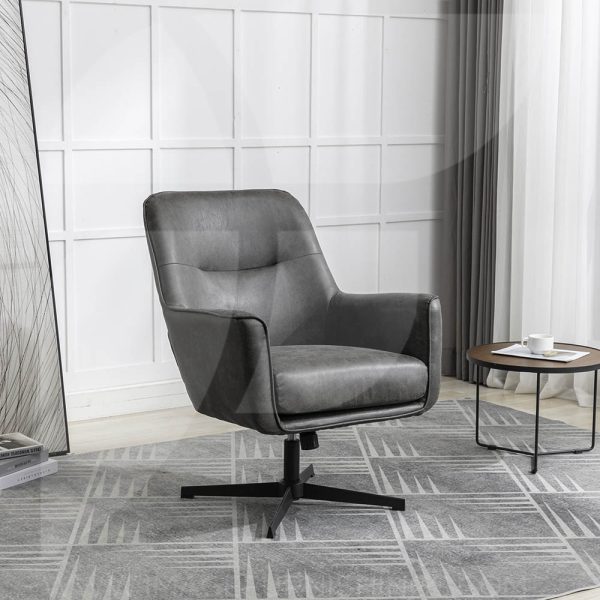 Felicia Swivel Chair Charcoal